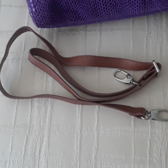 Leather/Suede purple purse - Picture 3 of 3